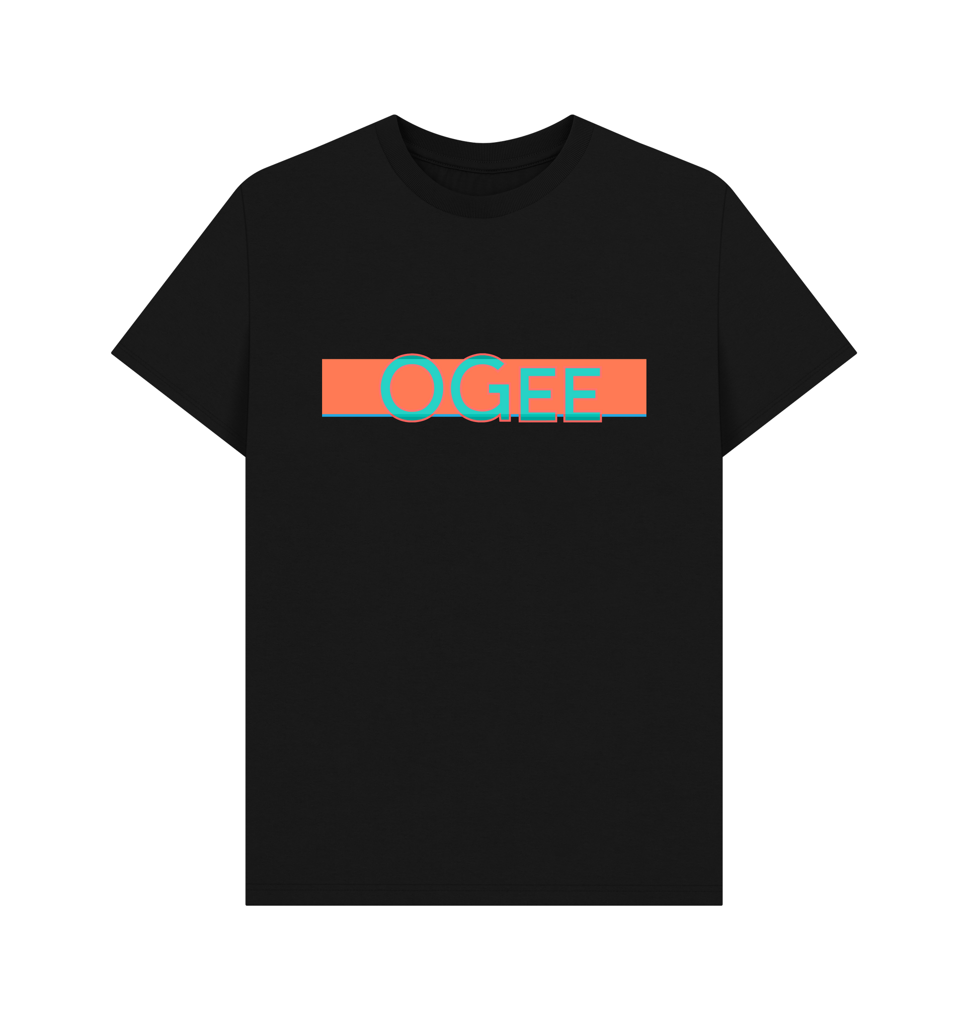 Black Printed T-shirt Front