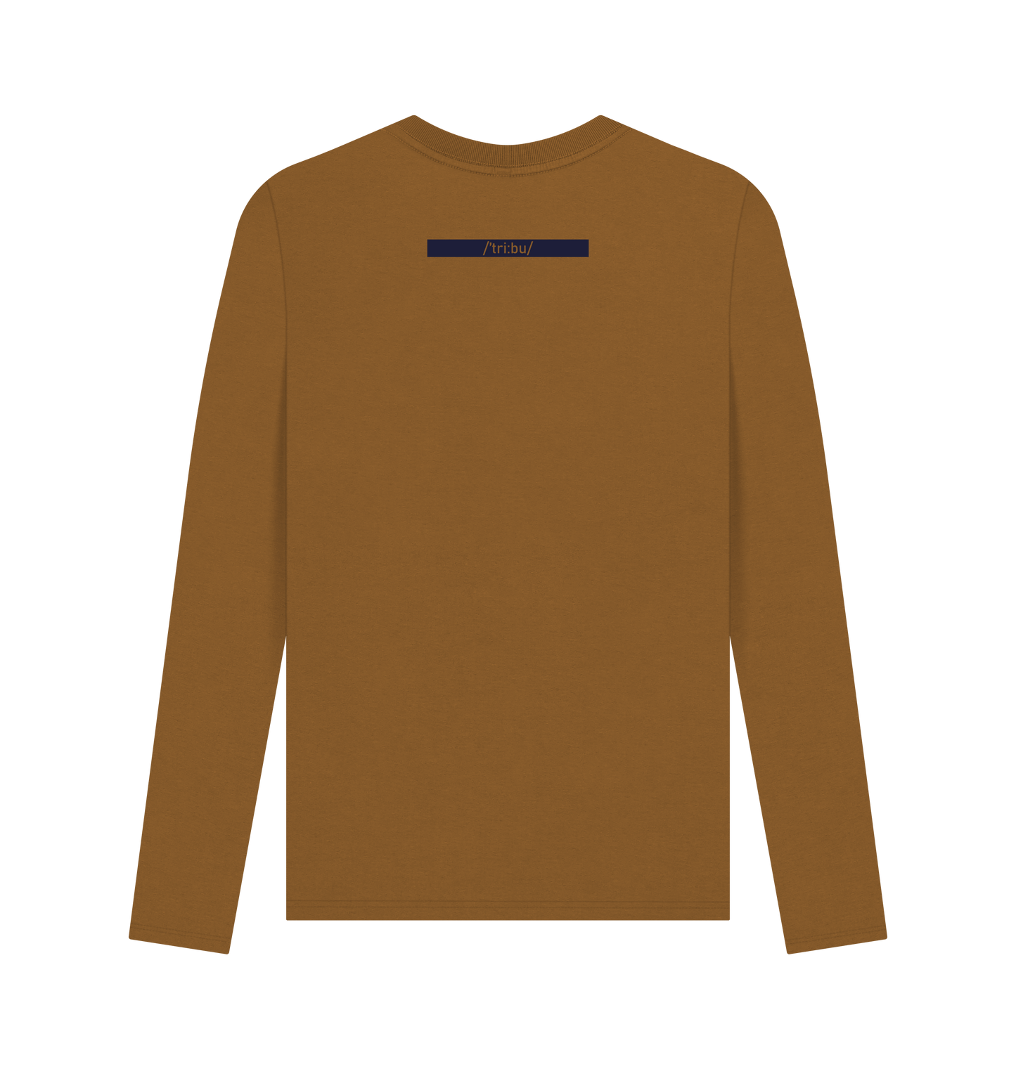 Brown Printed Long Sleeve T Shirt Back