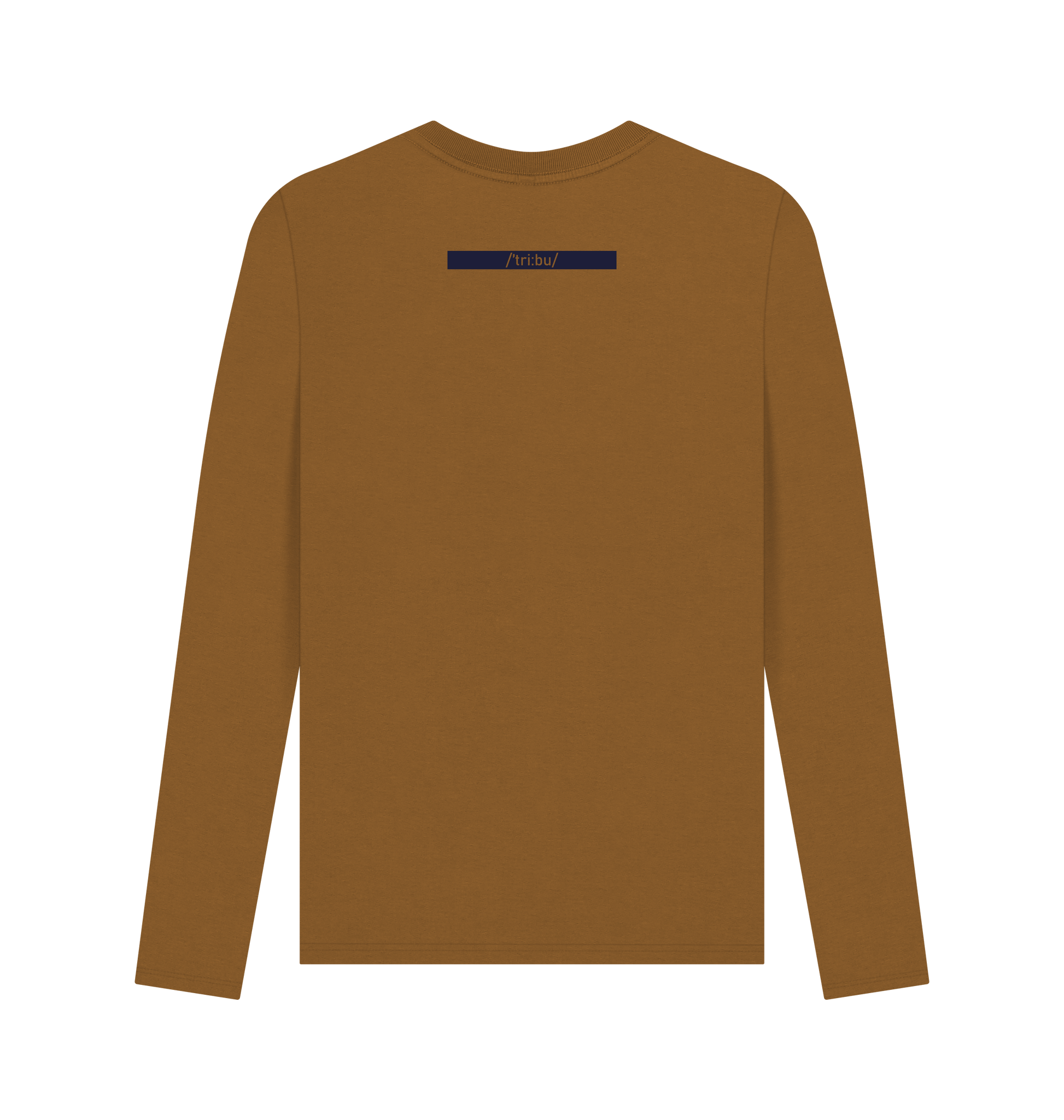 Brown Printed Long Sleeve T Shirt Back