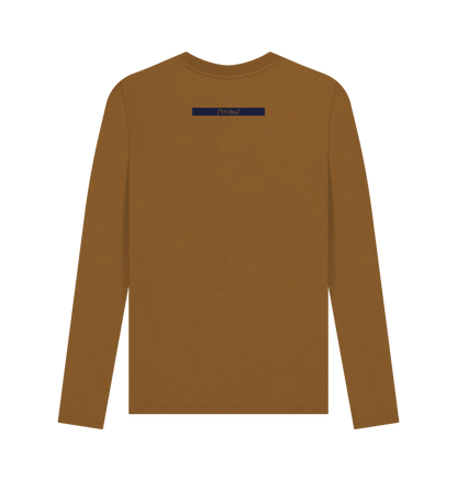 Brown Printed Long Sleeve T Shirt Back