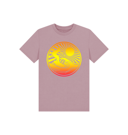 Mauve Printed Kids T-Shirt Front