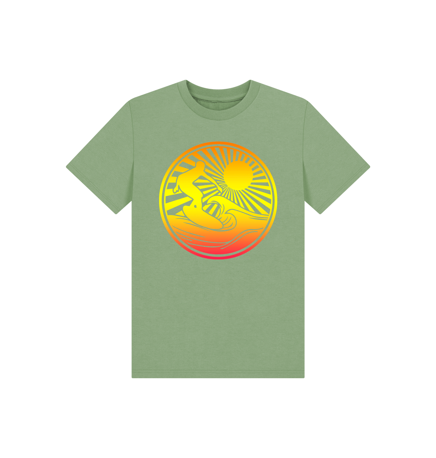Sage Printed Kids T-Shirt Front