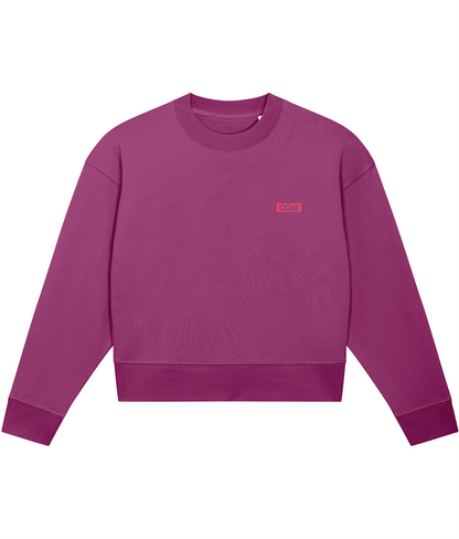 OGEE Women's Cropped Crew Neck Sweatshirt