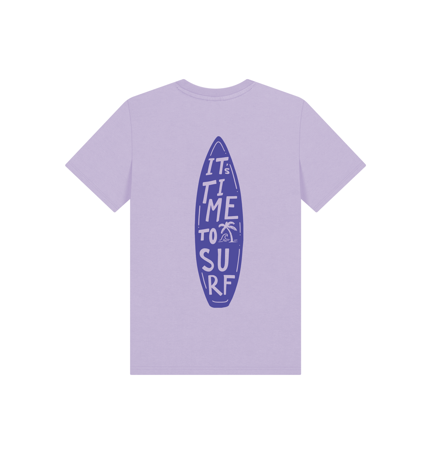 Soft Lilac Printed Kids T-Shirt Back