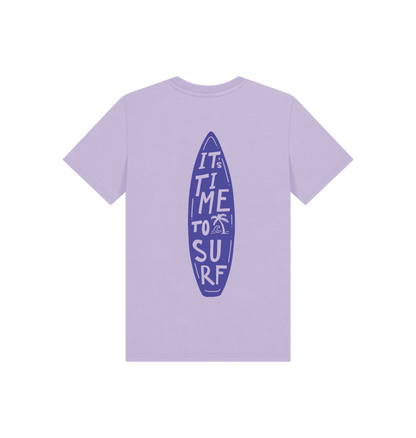 Soft Lilac Printed Kids T-Shirt Back
