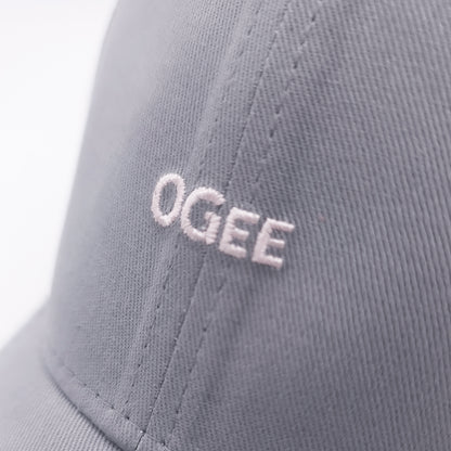 Gray cap with 'OGEE' logo on a white background