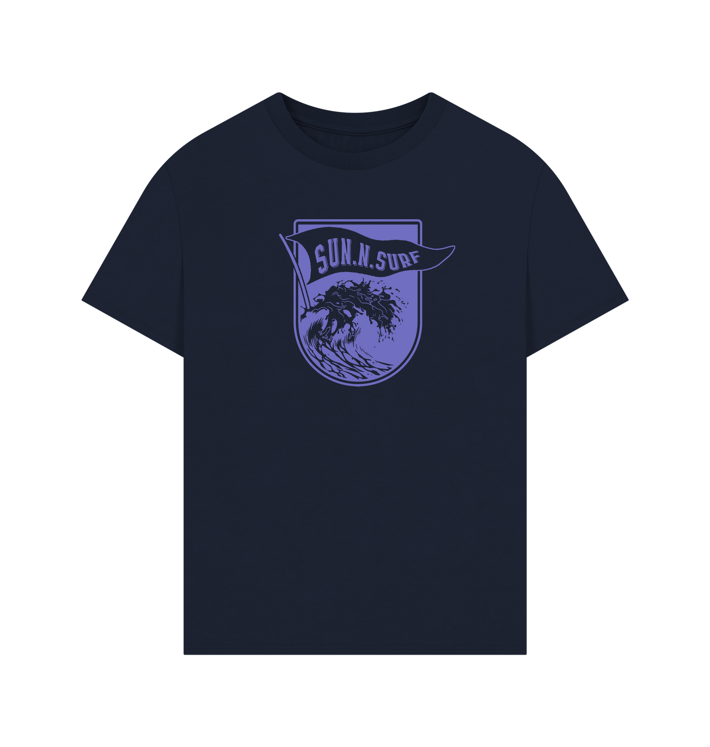 Navy Printed T-shirt Front