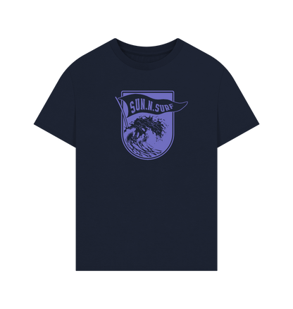 Navy Printed T-shirt Front