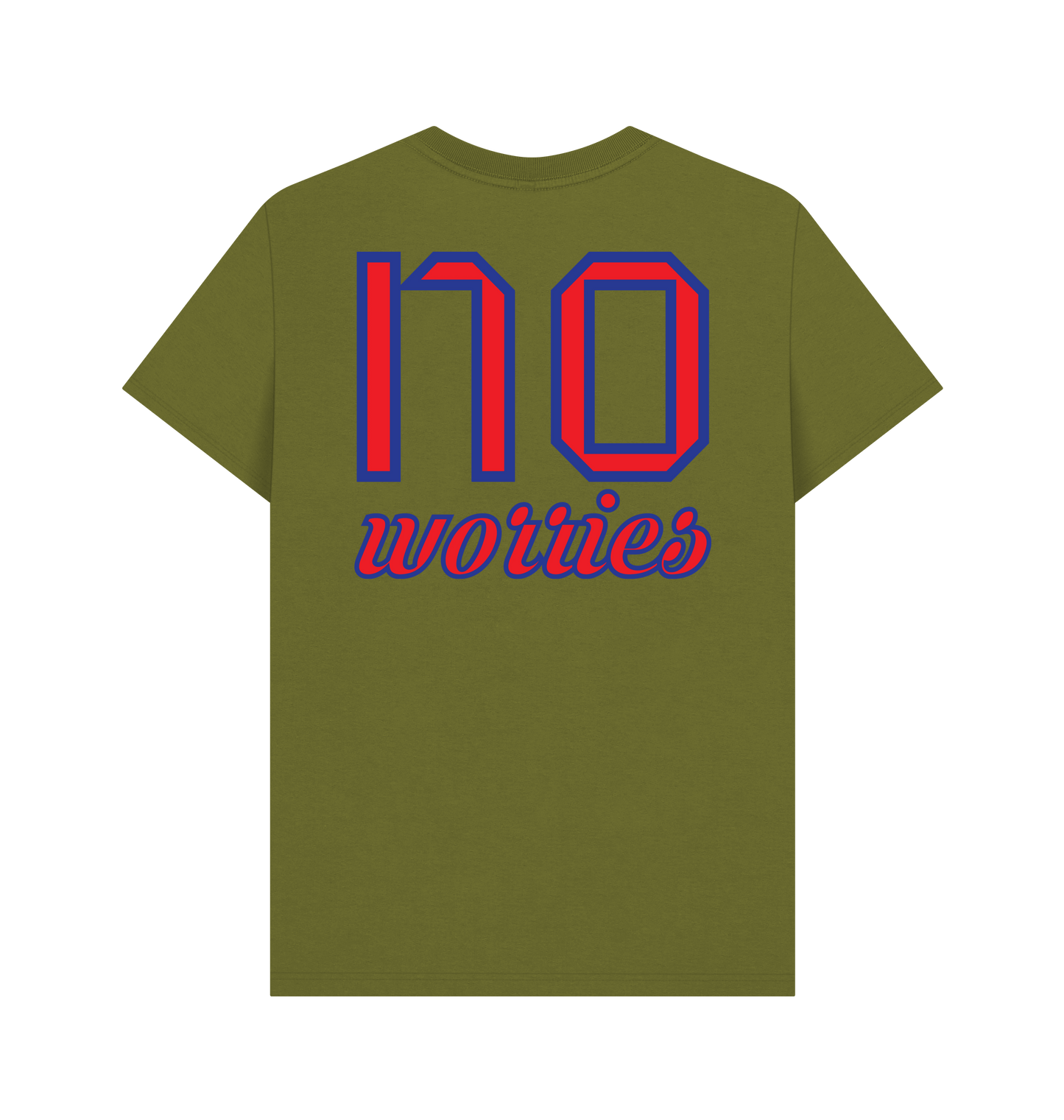 Moss Green Printed T-shirt Back