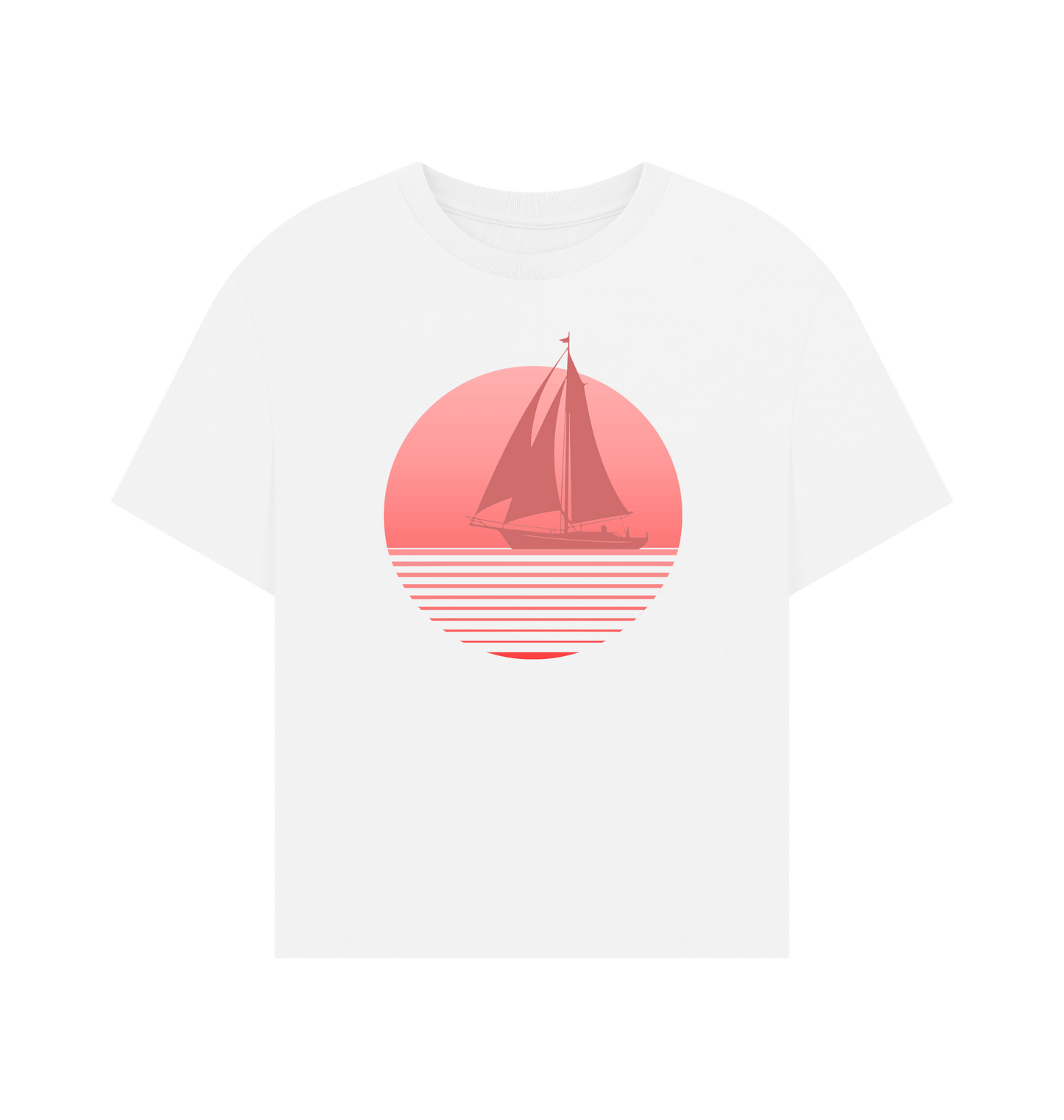 White Printed T-shirt Front