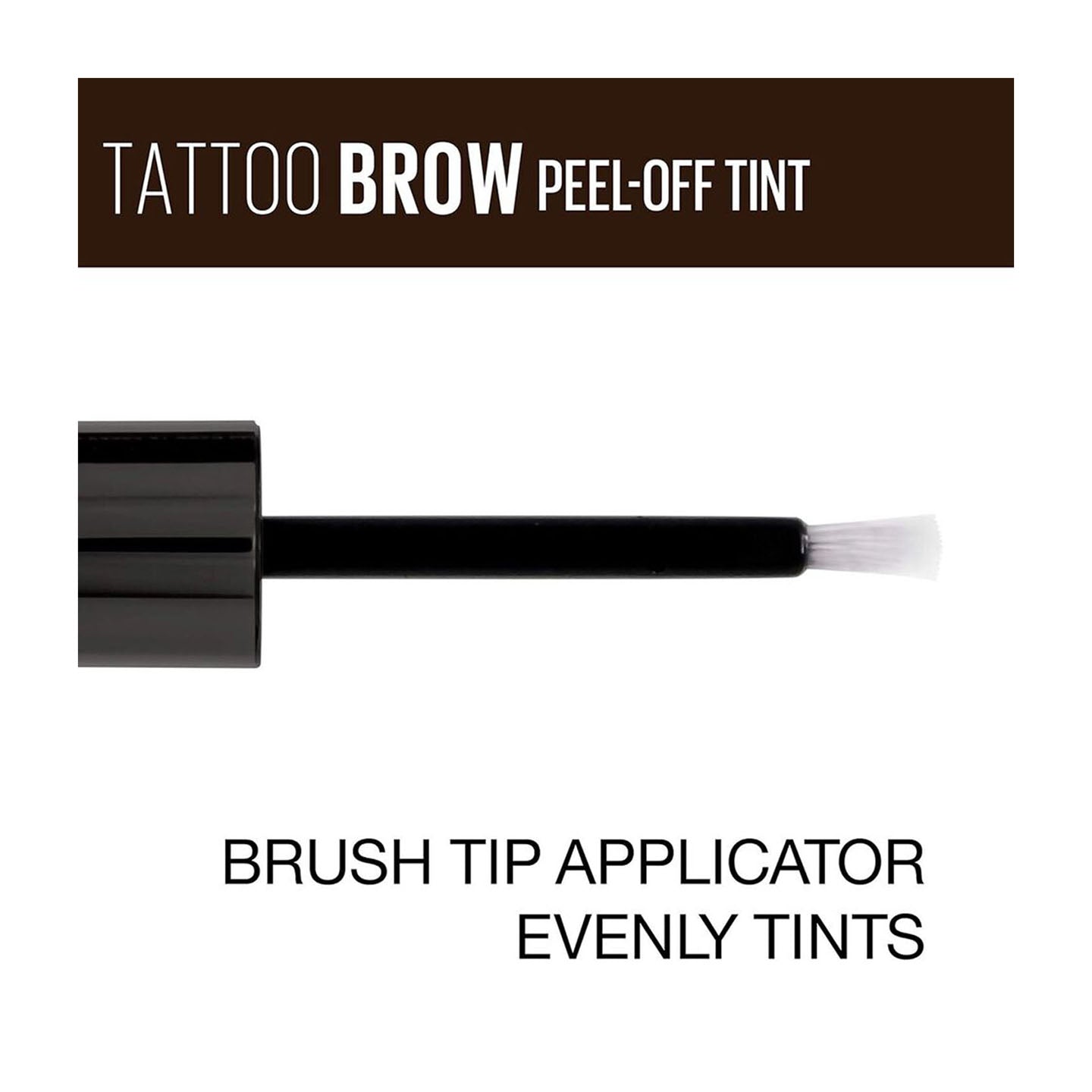 Maybelline New York Tattoo Brow Peel Off Eyebrow Gel Tint, Semi-Permanent Colour, Waterproof, Lasts up to 3 Days