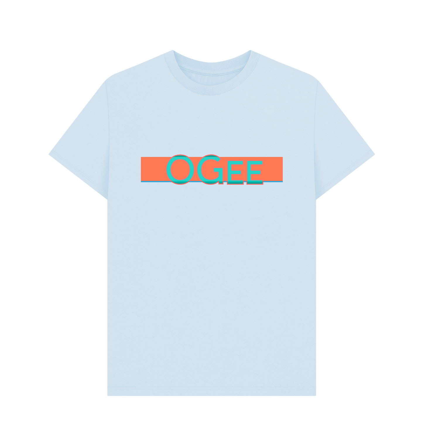 Sky Blue Printed T-shirt Front