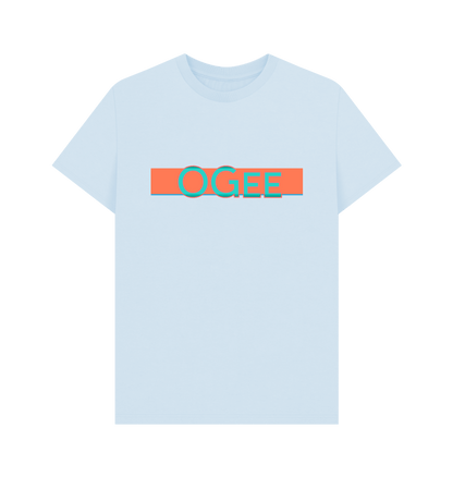 Sky Blue Printed T-shirt Front