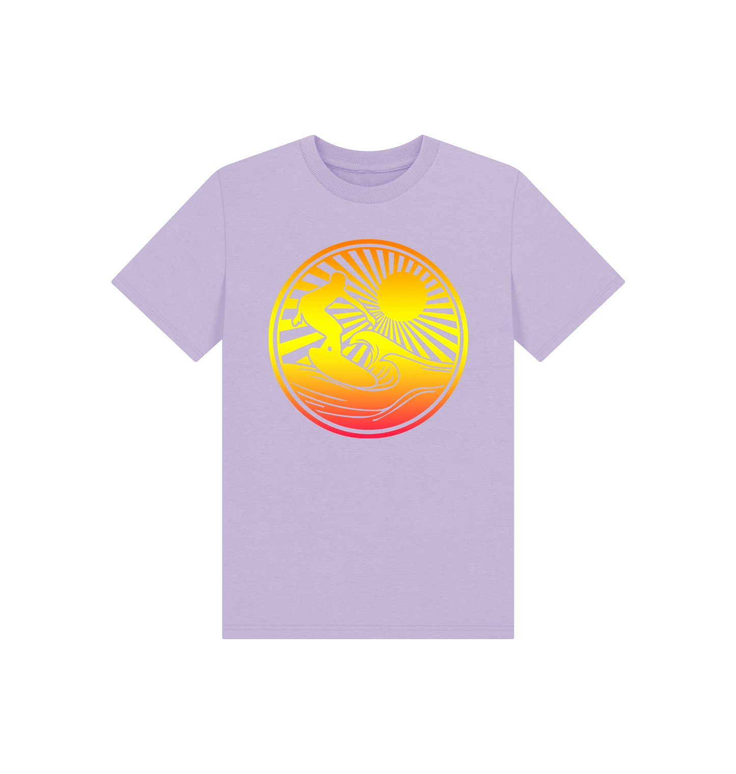 Soft Lilac Printed Kids T-Shirt Front