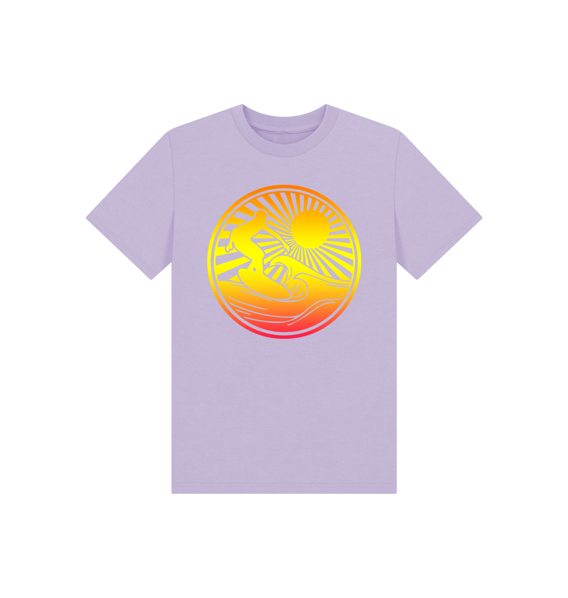 Soft Lilac Printed Kids T-Shirt Front
