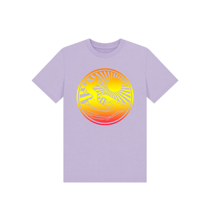 Soft Lilac Printed Kids T-Shirt Front