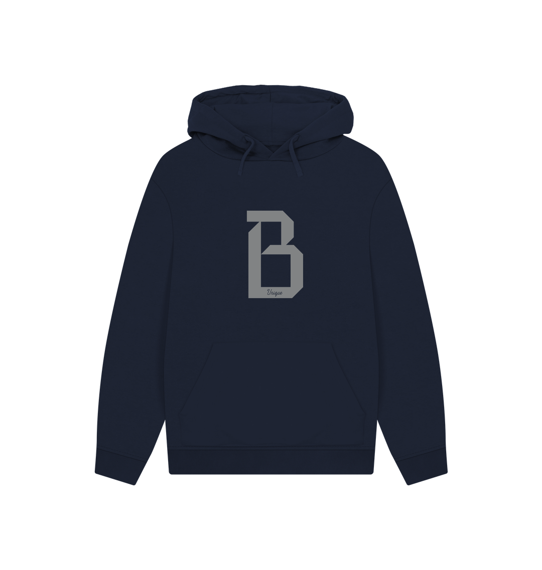 Navy Printed Hoody