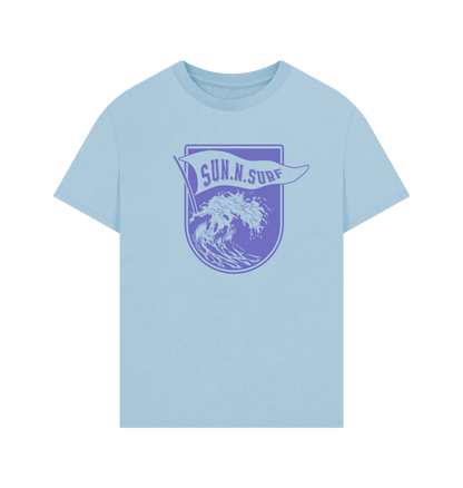 Milky Blue Printed T-shirt Front