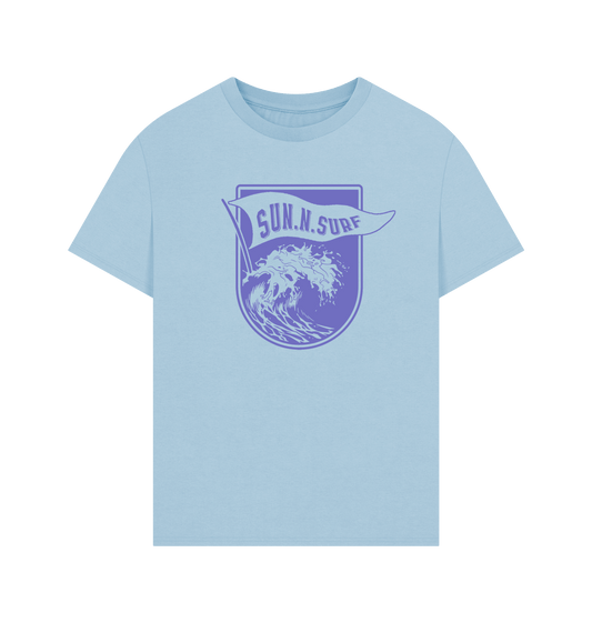 Milky Blue Printed T-shirt Front