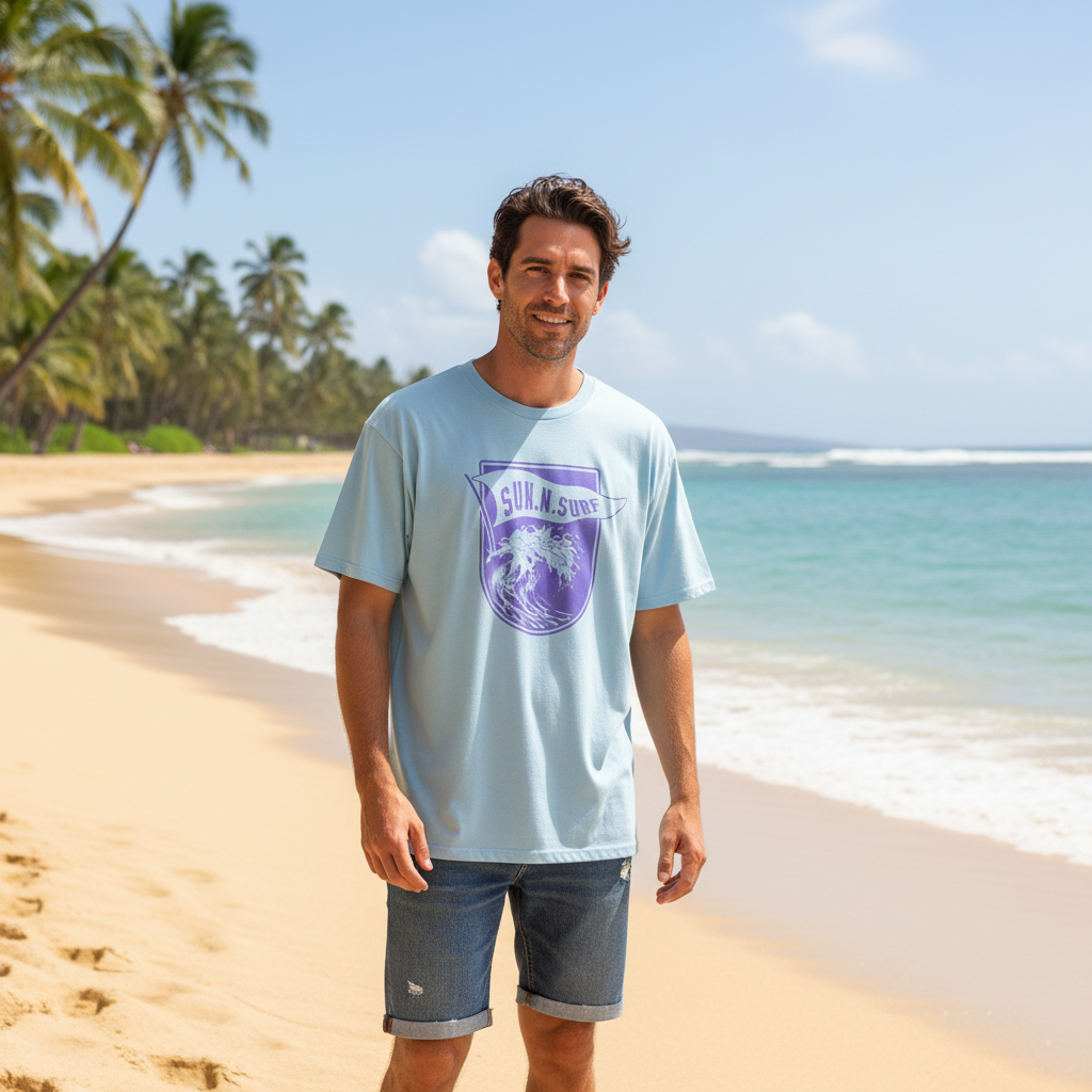 Sun-n-Surf 100% Organic Cotton T-Shirt