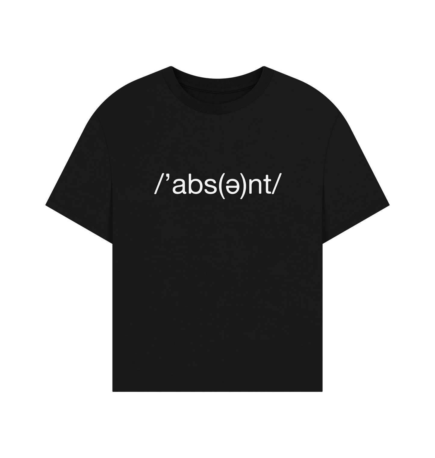 Black Printed T-shirt Front