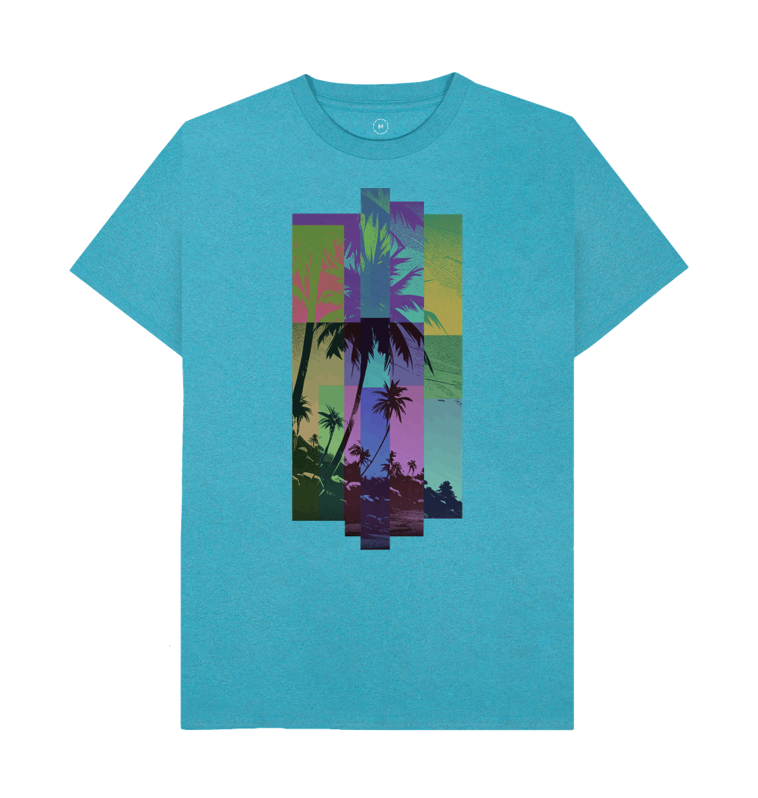 Ocean Blue Recycled Printed T-Shirt