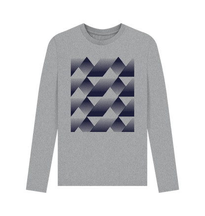 Athletic Grey Printed Long Sleeve T Shirt Front