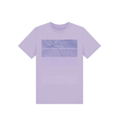 Soft Lilac Printed Kids T-Shirt Front