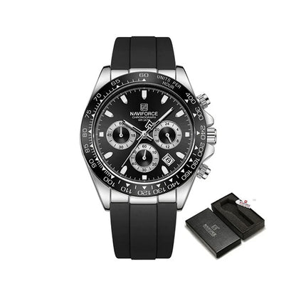 The Apex Men's Chrono Quartz Movement Watch : NAVIFORCE NF8054 Racing Speed Watch