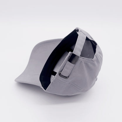 Gray cap with a black interior on a white background