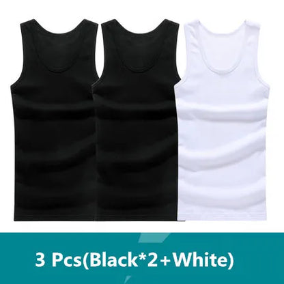Men's Essential Comfort: The 3-Pack Seamless Cotton Performance Tank Vest