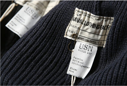 The Deep Watch: WW2 Men'sUSN Wool Knit Cap