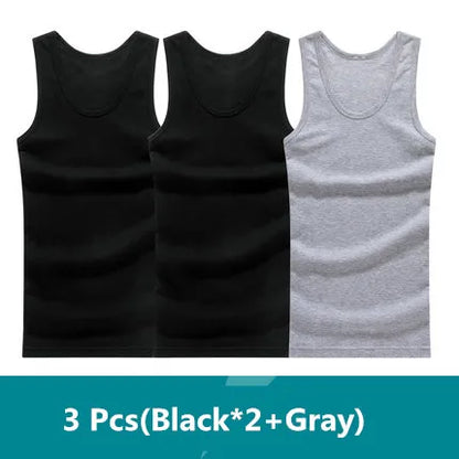 Men's Essential Comfort: The 3-Pack Seamless Cotton Performance Tank Vest