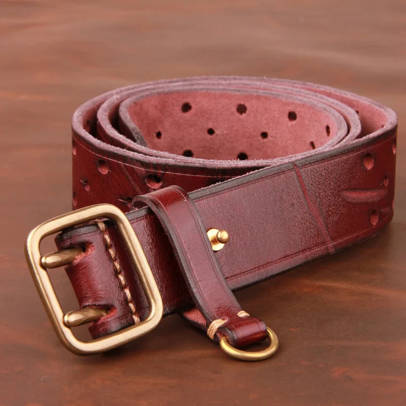 Men's Authentic Double-pin Genuine leather Belt