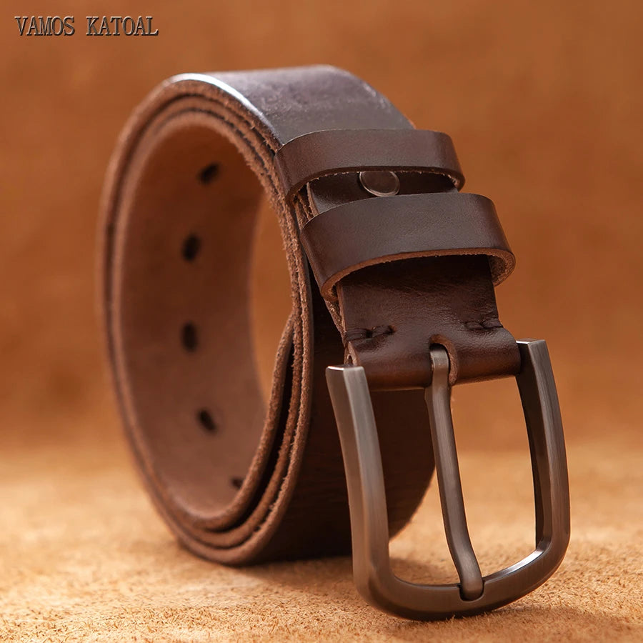 Men's Rider Leather Belt: Premium Vintage Full-Grain Leather Belt