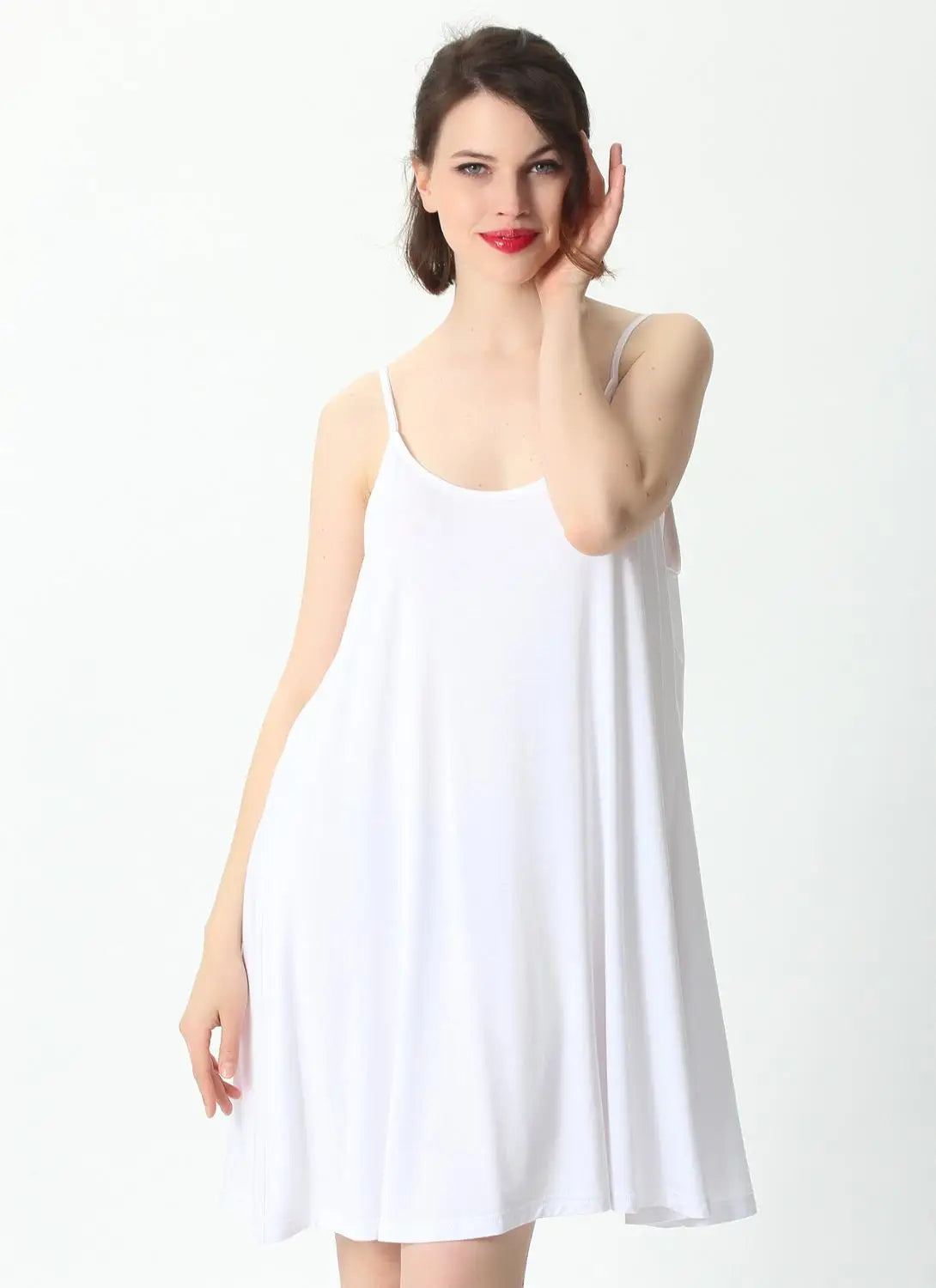 The Midnight Air Slip: Cool Comfort for Every Curve Plus Size Sleepwear