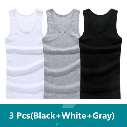 Men's Essential Comfort: The 3-Pack Seamless Cotton Performance Tank Vest