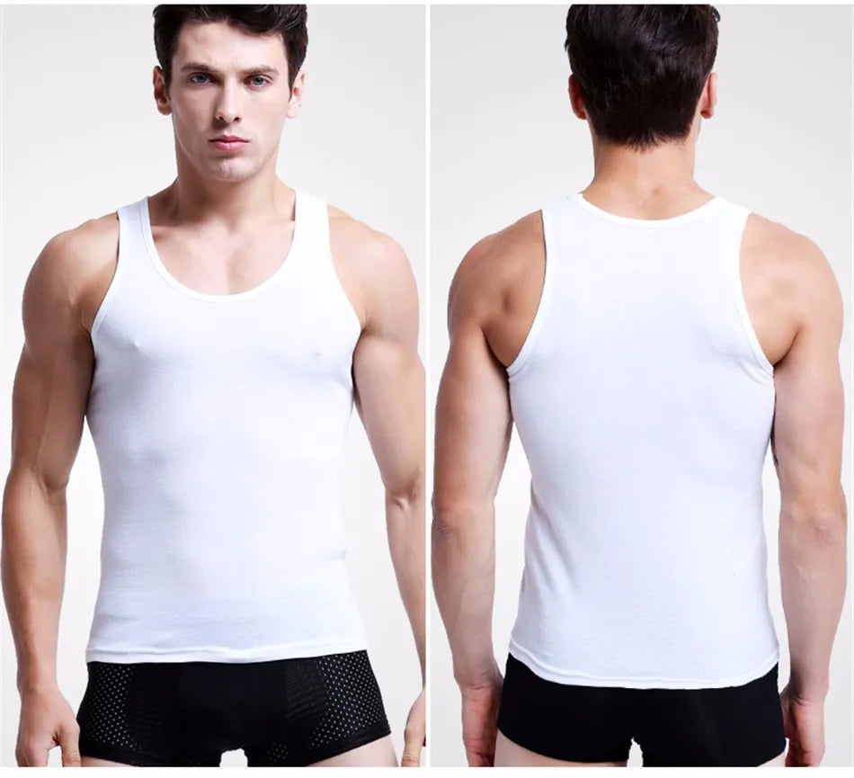 Men's Essential Comfort: The 3-Pack Seamless Cotton Performance Tank Vest