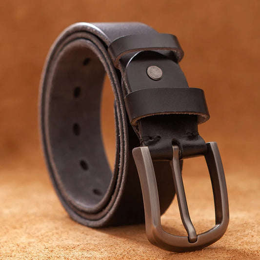 Men's Rider Leather Belt: Premium Vintage Full-Grain Leather Belt