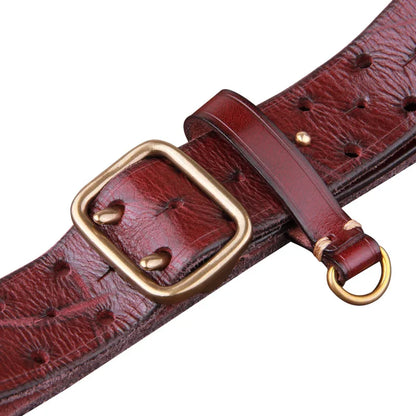 Men's Authentic Double-pin Genuine leather Belt