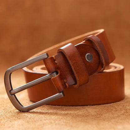 Men's Rider Leather Belt: Premium Vintage Full-Grain Leather Belt
