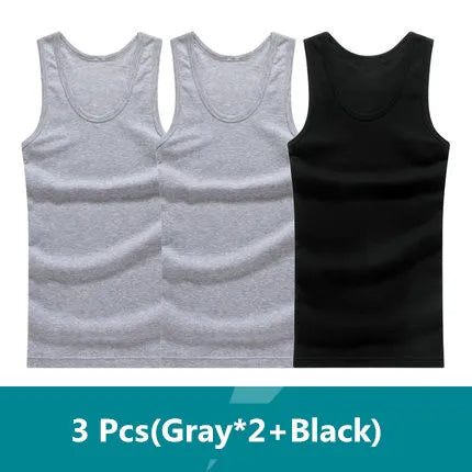 Men's Essential Comfort: The 3-Pack Seamless Cotton Performance Tank Vest