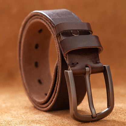 Men's Rider Leather Belt: Premium Vintage Full-Grain Leather Belt