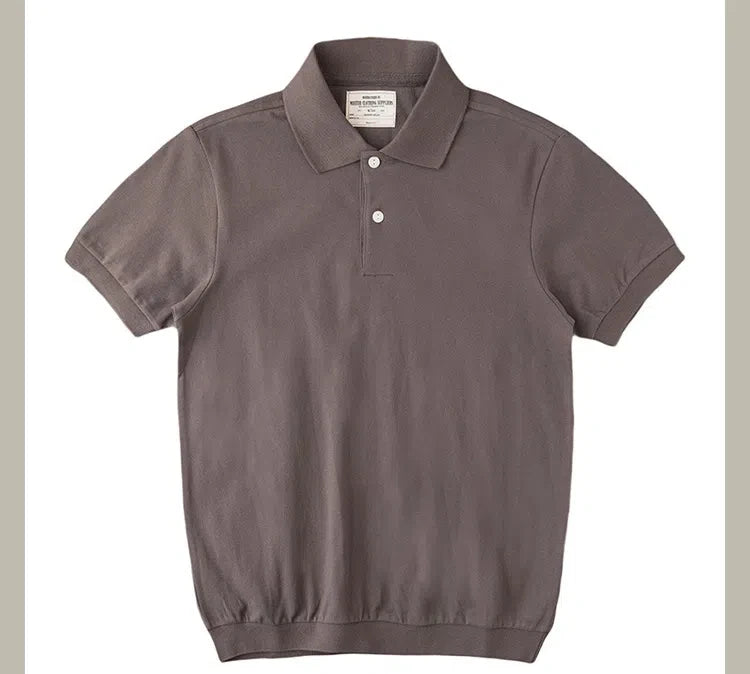 Men’s American Retro Cotton Polo Shirt