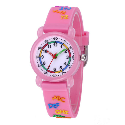Time to Shine: The Whimsical World Kids' Learning Quartz Movement Watch