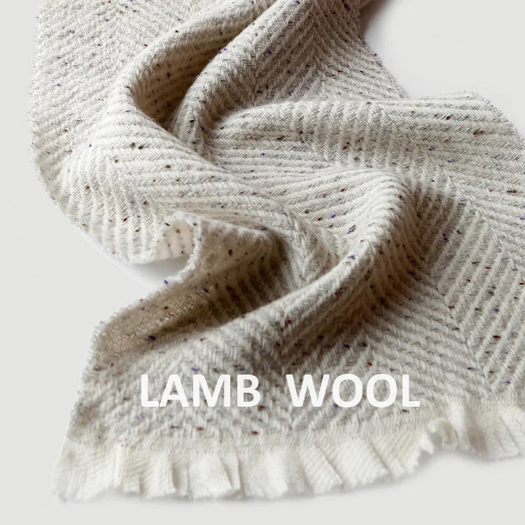 Luxury Women's Scarves | Cashmere & Wool Blend Herringbone Shawls
