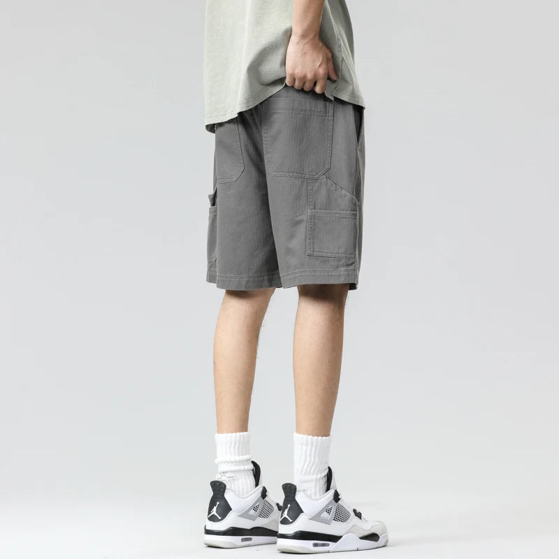 Men’s Cotton Herringbone Utility Short