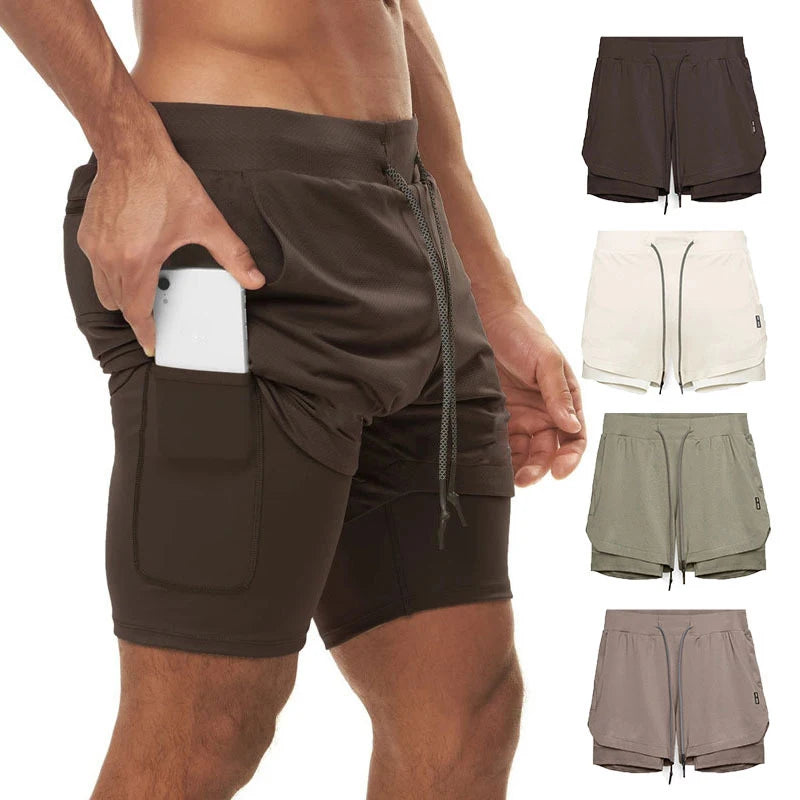 Men's 2-in-1 Performance Fitness Shorts