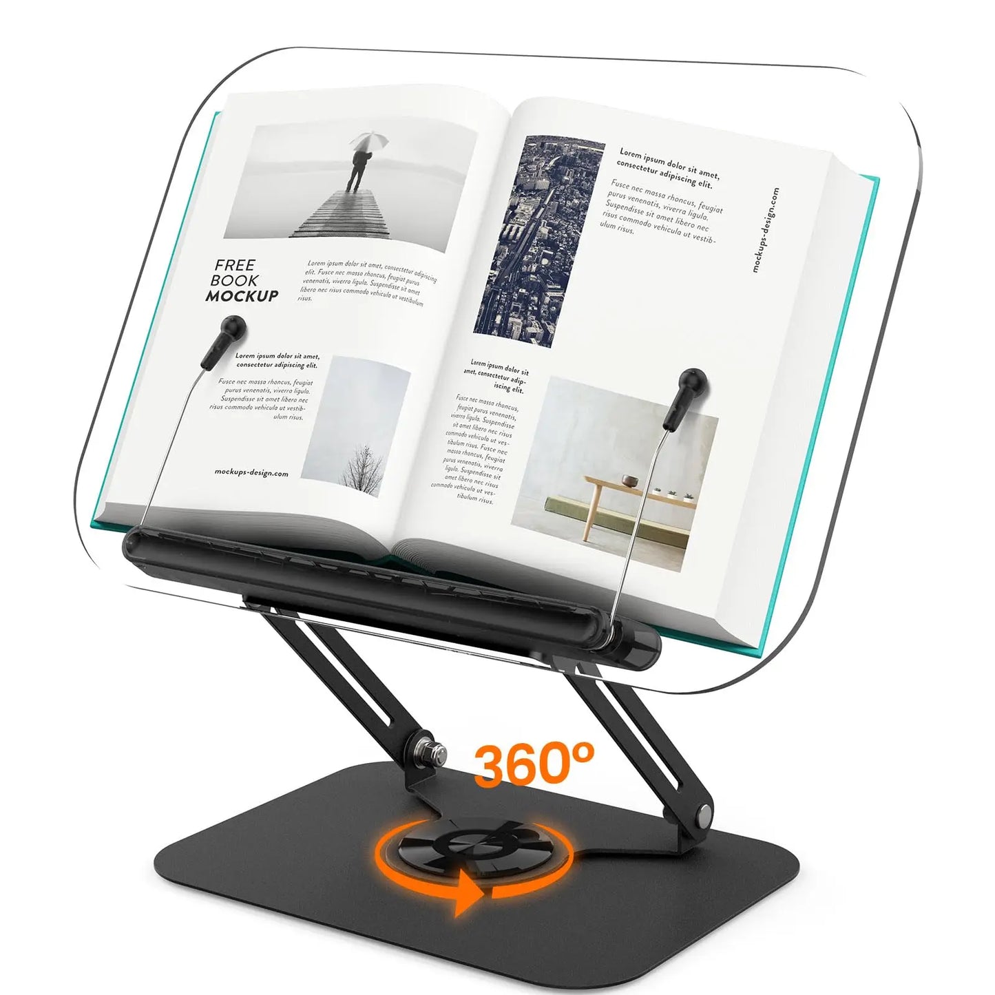 Elevate Your View: The 360° Desktop Curator Book | iPad | Tablet | Laptop Stand