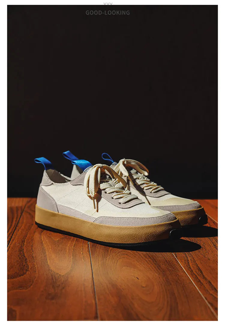 Seoul Street Canvas: The All-Day "Ice Silk" Breathable Sneaker